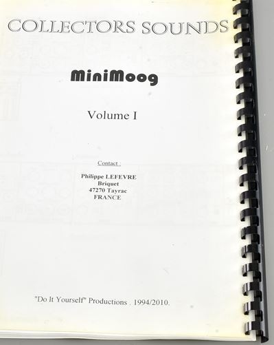 various-Minimoog Collectors Sounds Volume 1